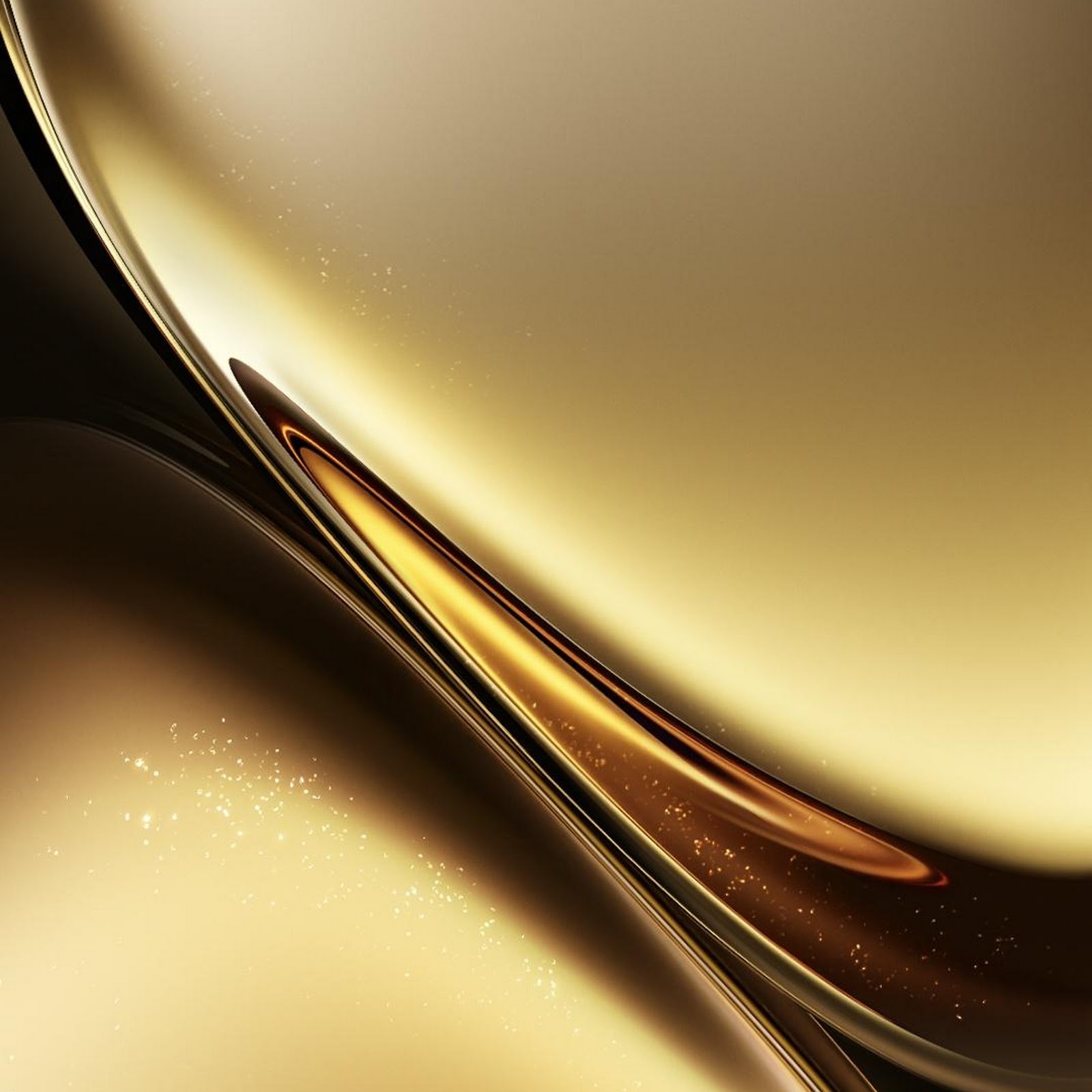 Download Abstract Golden Liquid Waves Full HD iPhone