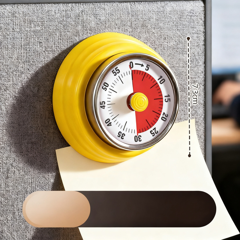 Mechanical kitchen timer with magnet
