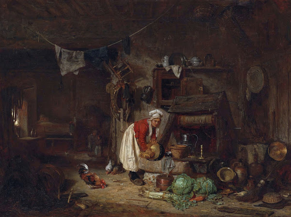 Intérior De Ferme Dans Le Berry 1833