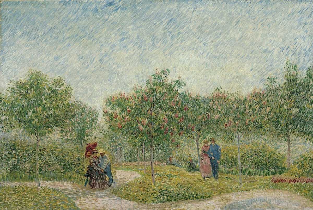 Garden in Montmarte with lovers 1887