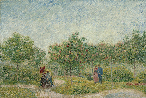 Garden in Montmarte with lovers 1887