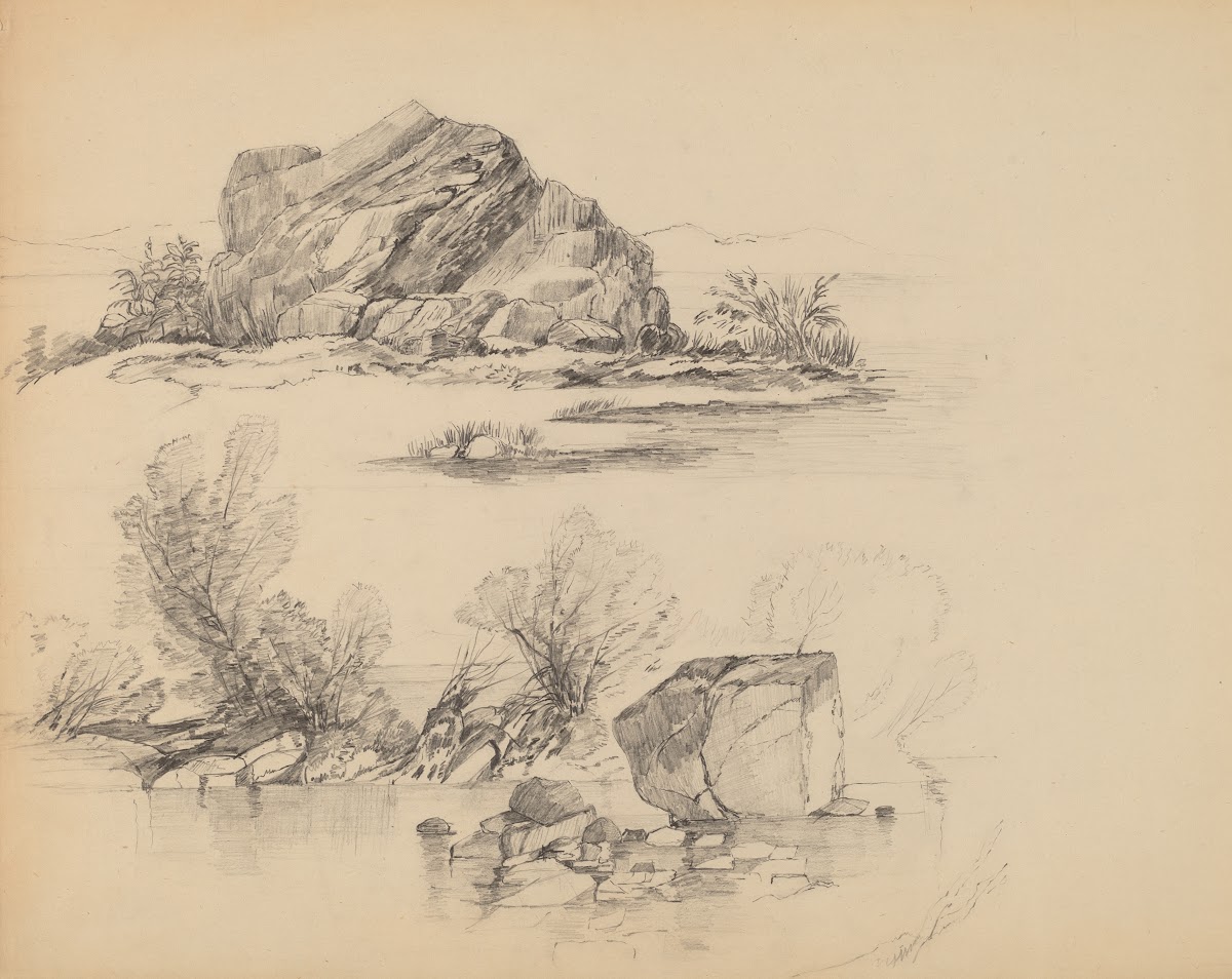Rocks Along a Lakeshore recto