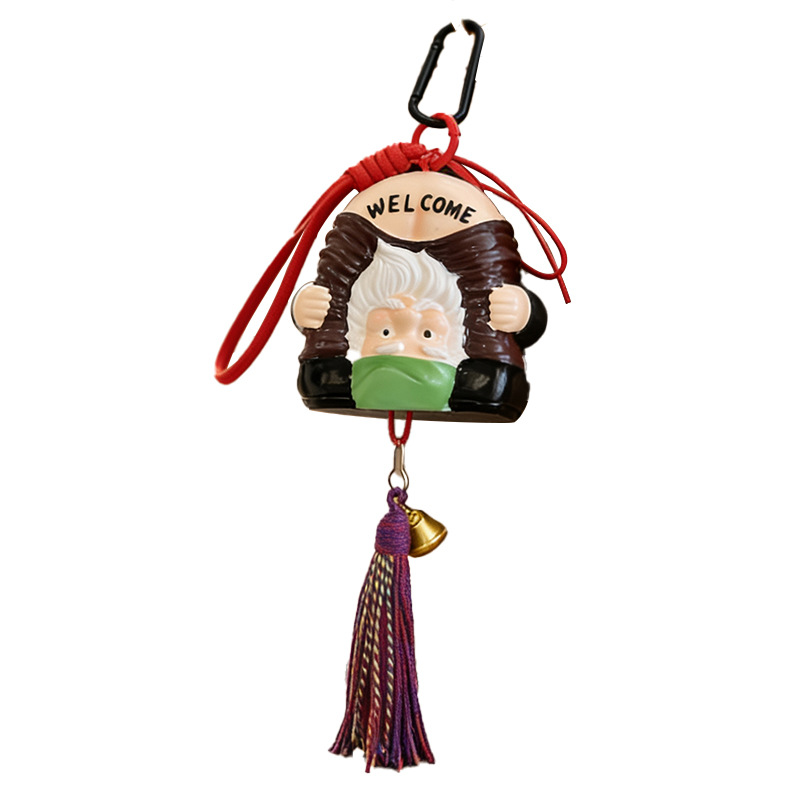 Silicone bag charm with floral pattern