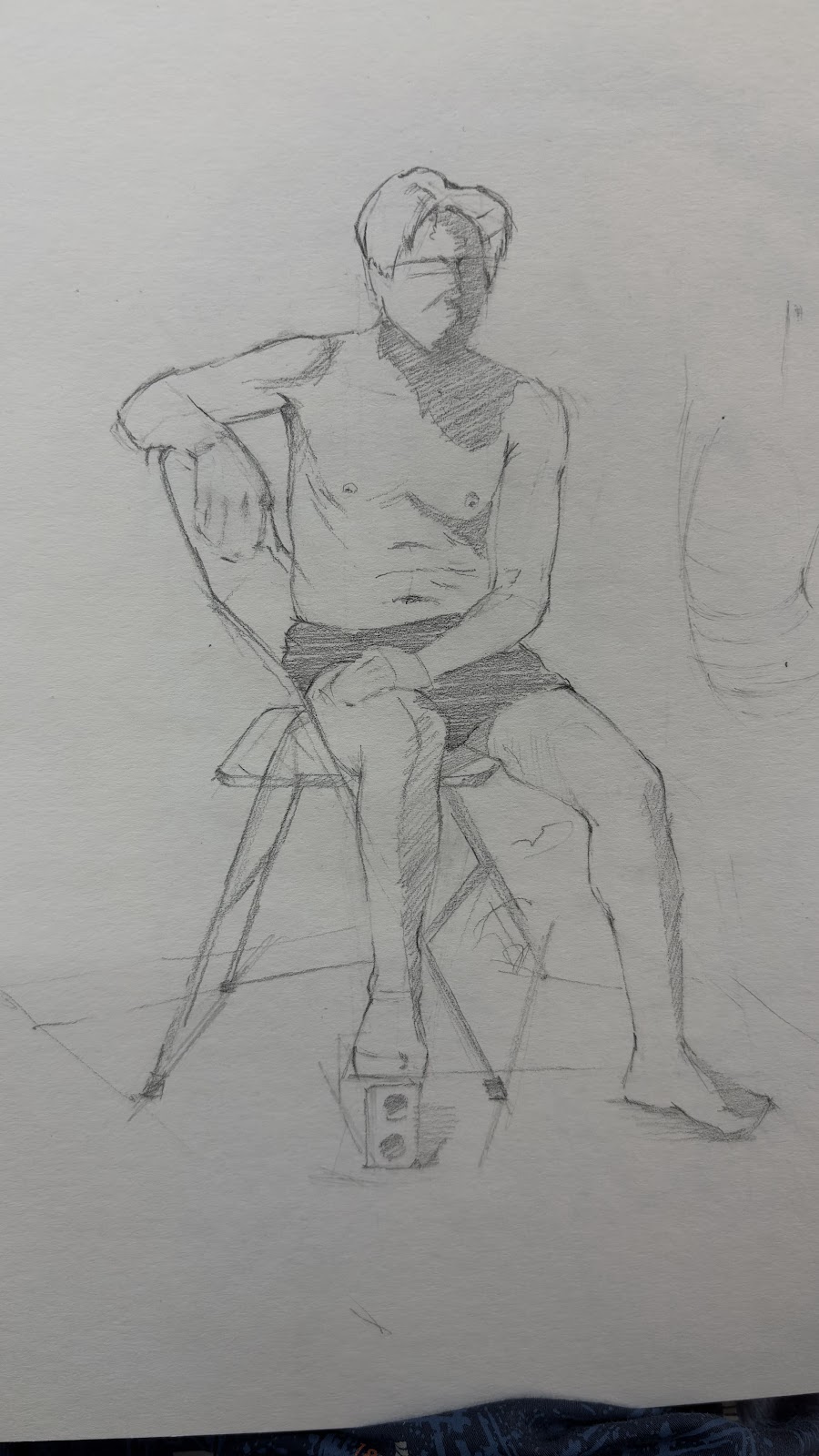 Seated life figure study 5