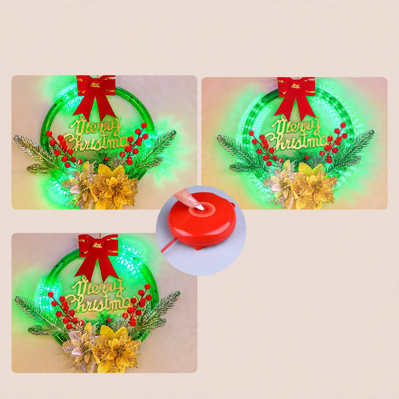 Illuminated LED Christmas Wreath, 28 cm