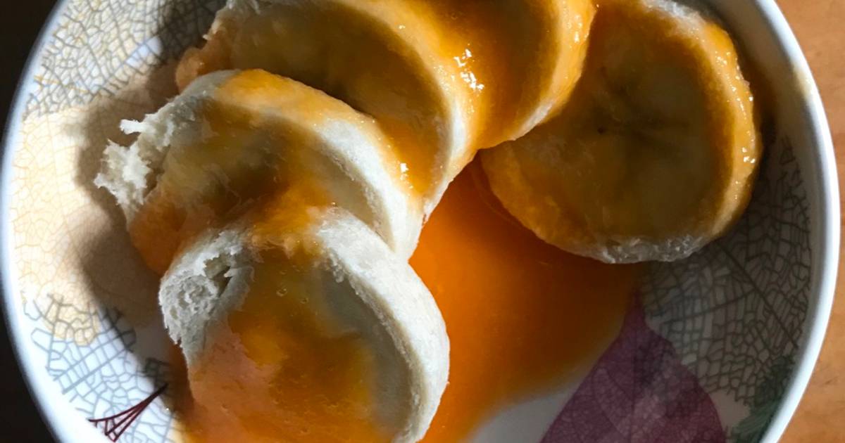 Chuối cuộn sandwich sốt trái cây cho bé ăn dặm