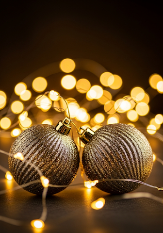 Golden Baubles & Twinkling Lights
