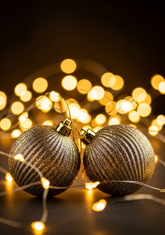Golden Baubles & Twinkling Lights