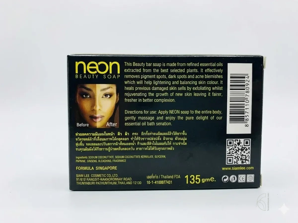 Neon Bleaching Skin Whitener Black Soap