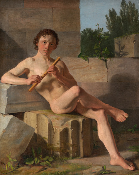 A Male Model Playing Flute from 1826 until 1827