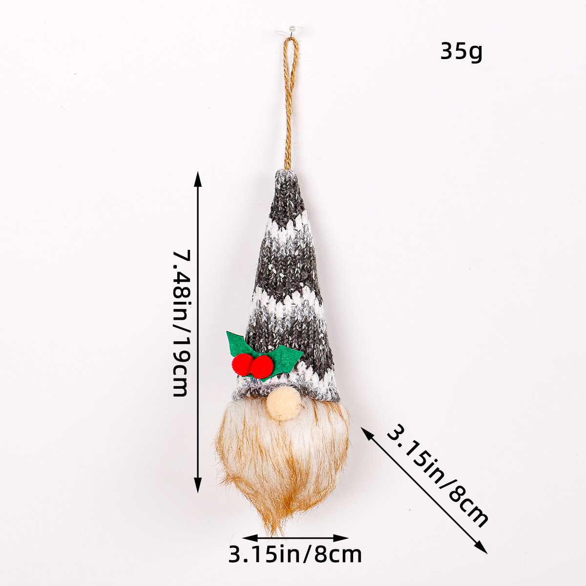 Glowing Christmas Gnome with Sequin Hat
