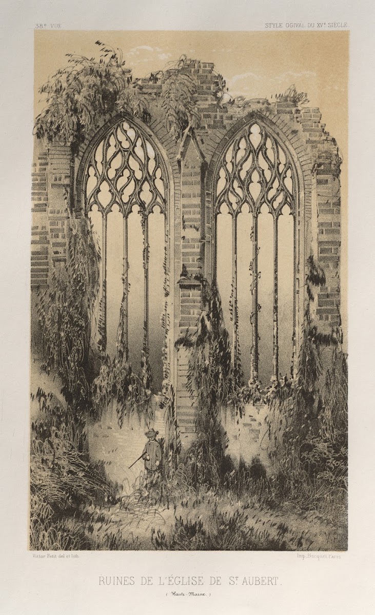 Ruines De LÉglise De St Aubert Haute Marne 1860