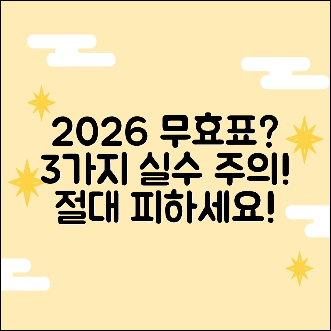 2026 무효표? 3가지 예시와 절대 실수 주의!