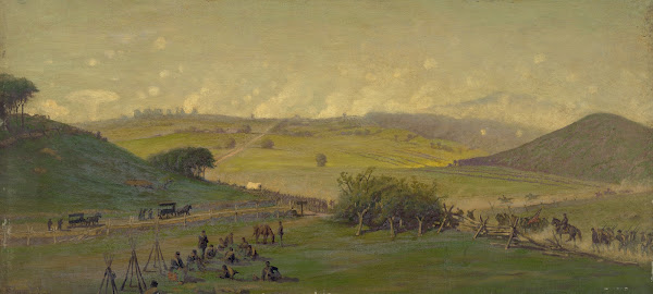 General view of the Union lines on the morning of July 3rd 10 AM during the atta