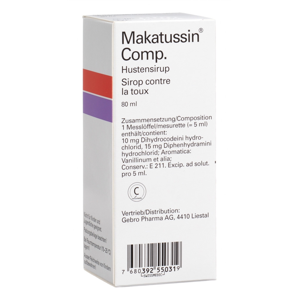 Quality inspection procedures of Swiss Makatussin syrup bottles for regulatory safety compliance