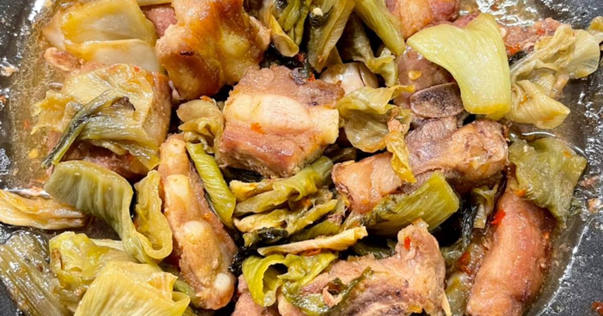 Sườn sụn kho cải chua