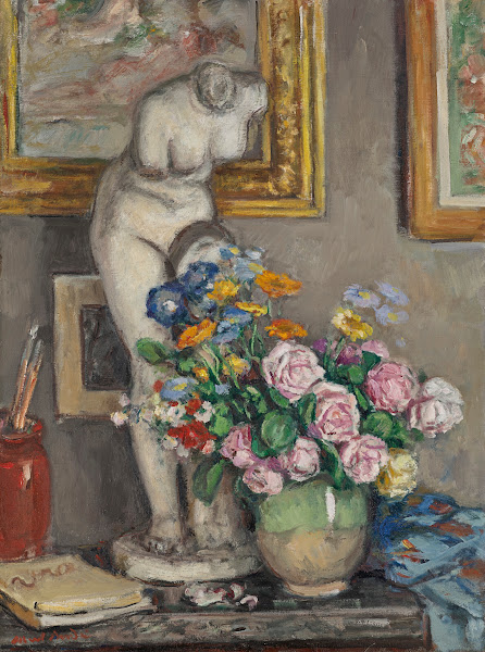 Nature morte et statue 1943