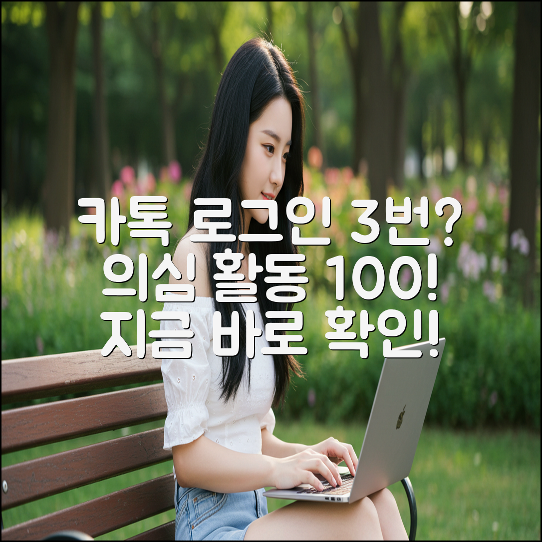 카톡 로그인 3번 이상? 의심 활동 100% 감지!