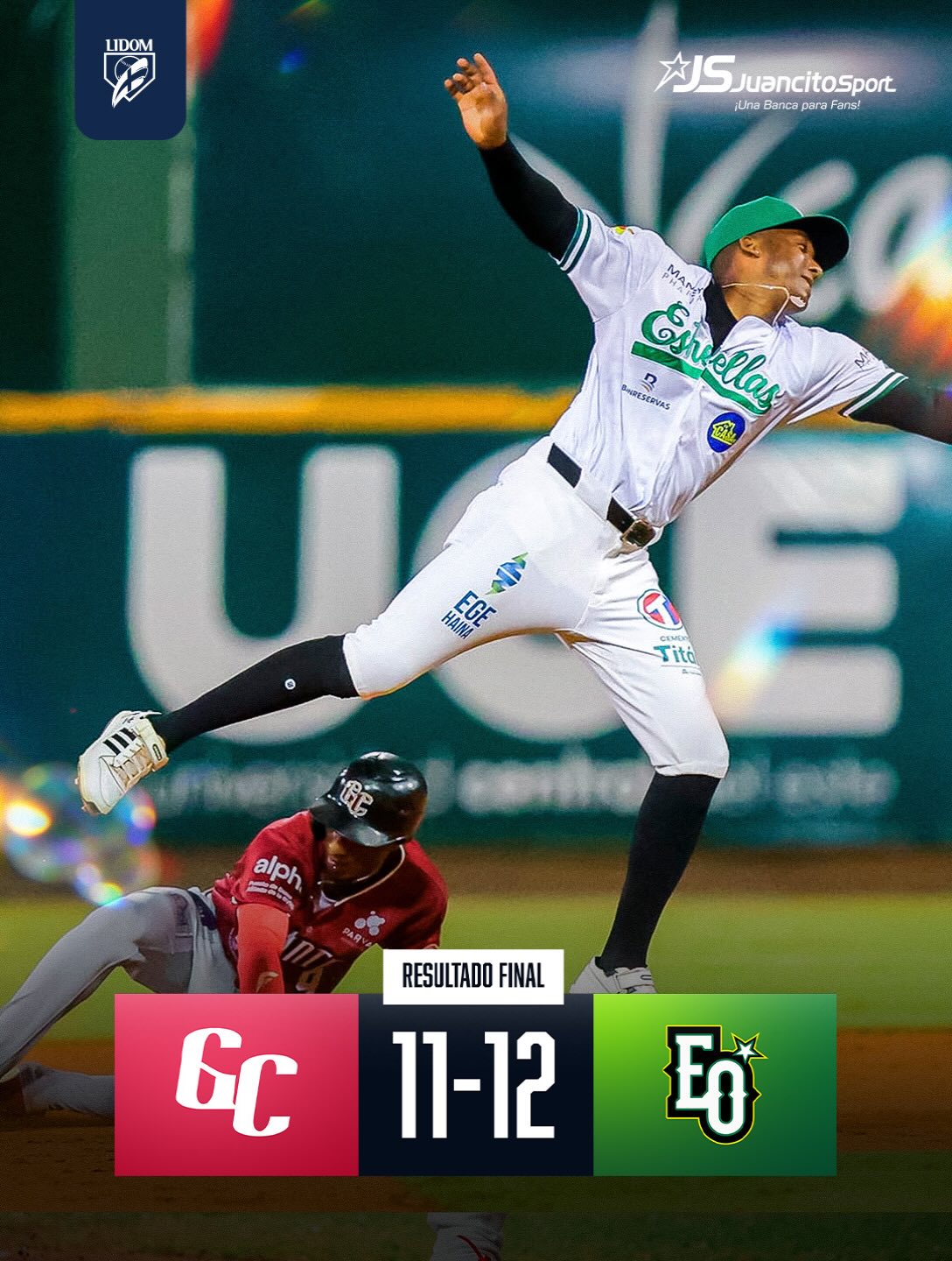 LIDOM: Luciano decide en el noveno y las Estrellas vencen 12-11 a los Gigantes en San Pedro