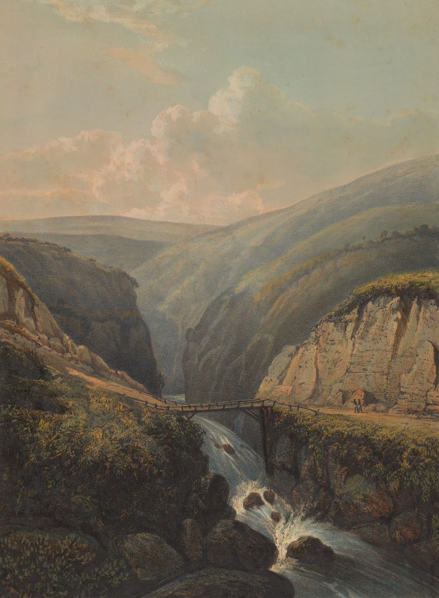 Gezicht op de rivier Brandas op Java De rivier Brandas als bergstroom 1869