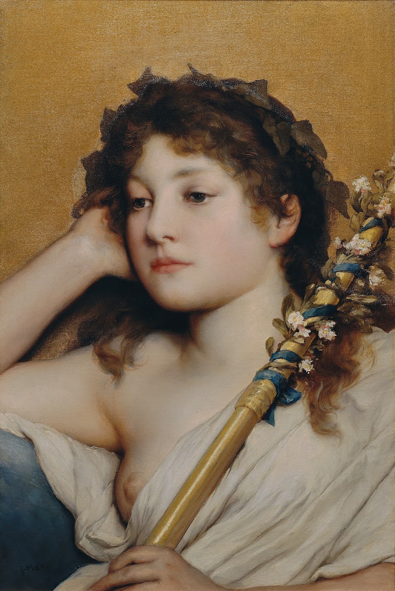 Womans head pondering