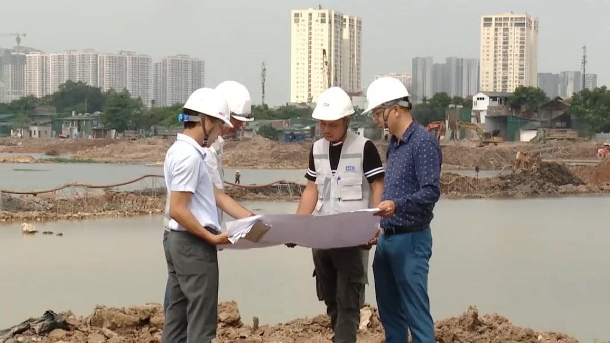 Khẩn trương hoàn thành thi công hồ Phú Đô - Đài Phát thanh và truyền hình Hà Nội