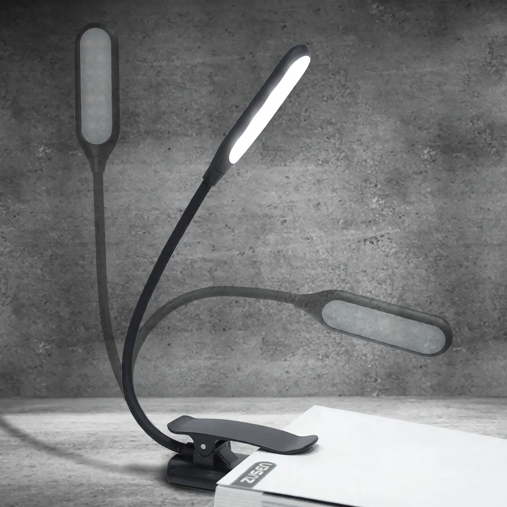 Kompakte LED-Klemmleuchte mit Akku
