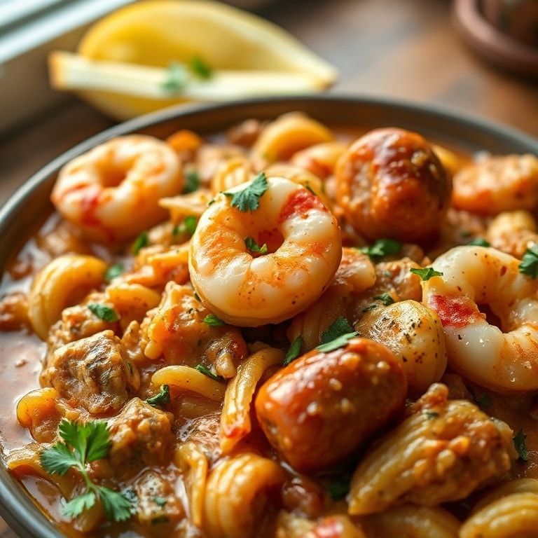 Easy Cajun Jambalaya with Sausage Chicken and Shrimp – Quick, Homemade Comfort Food