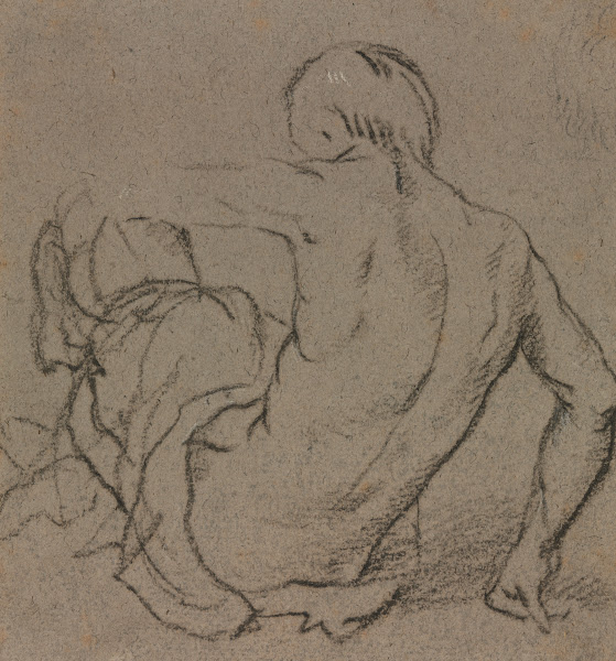 Man Seated on the Ground Seen from Behind 1500s