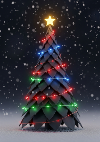 Minimalist Dark Christmas Tree