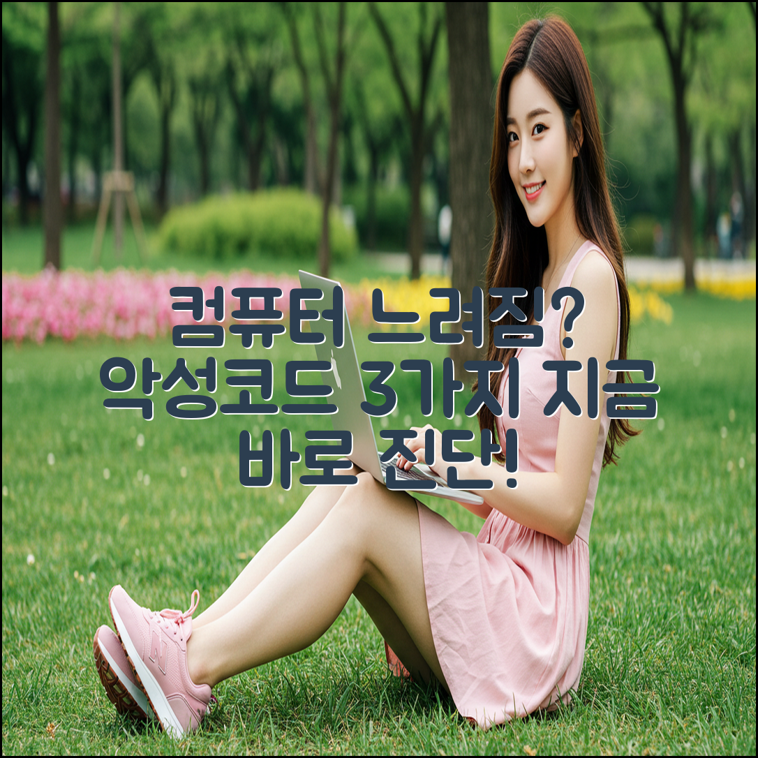 컴퓨터 느려짐 원인: 악성코드 3가지 진단