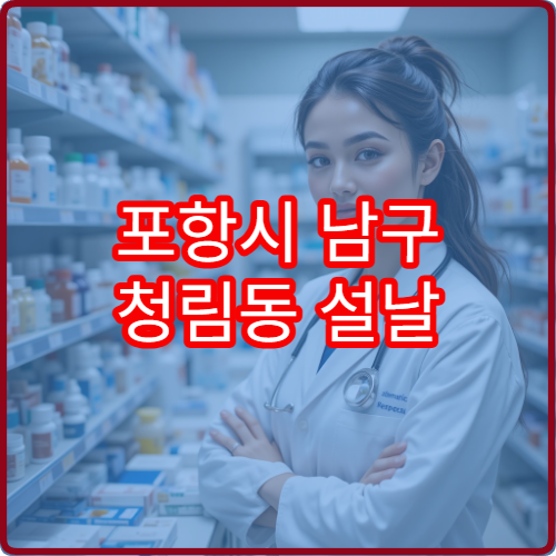 포항시 남구 청림동 설날 명절 연휴 문 여는 약국·비상약국 안내