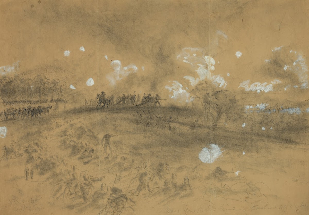 Part of Wards line Kershaw attacking 1863