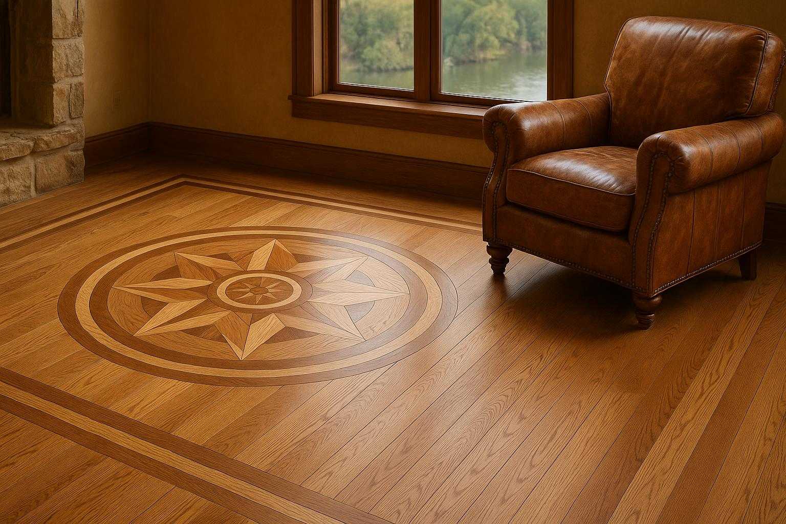 Custom Floor Inlays for Arroyo St San Angelo Homes