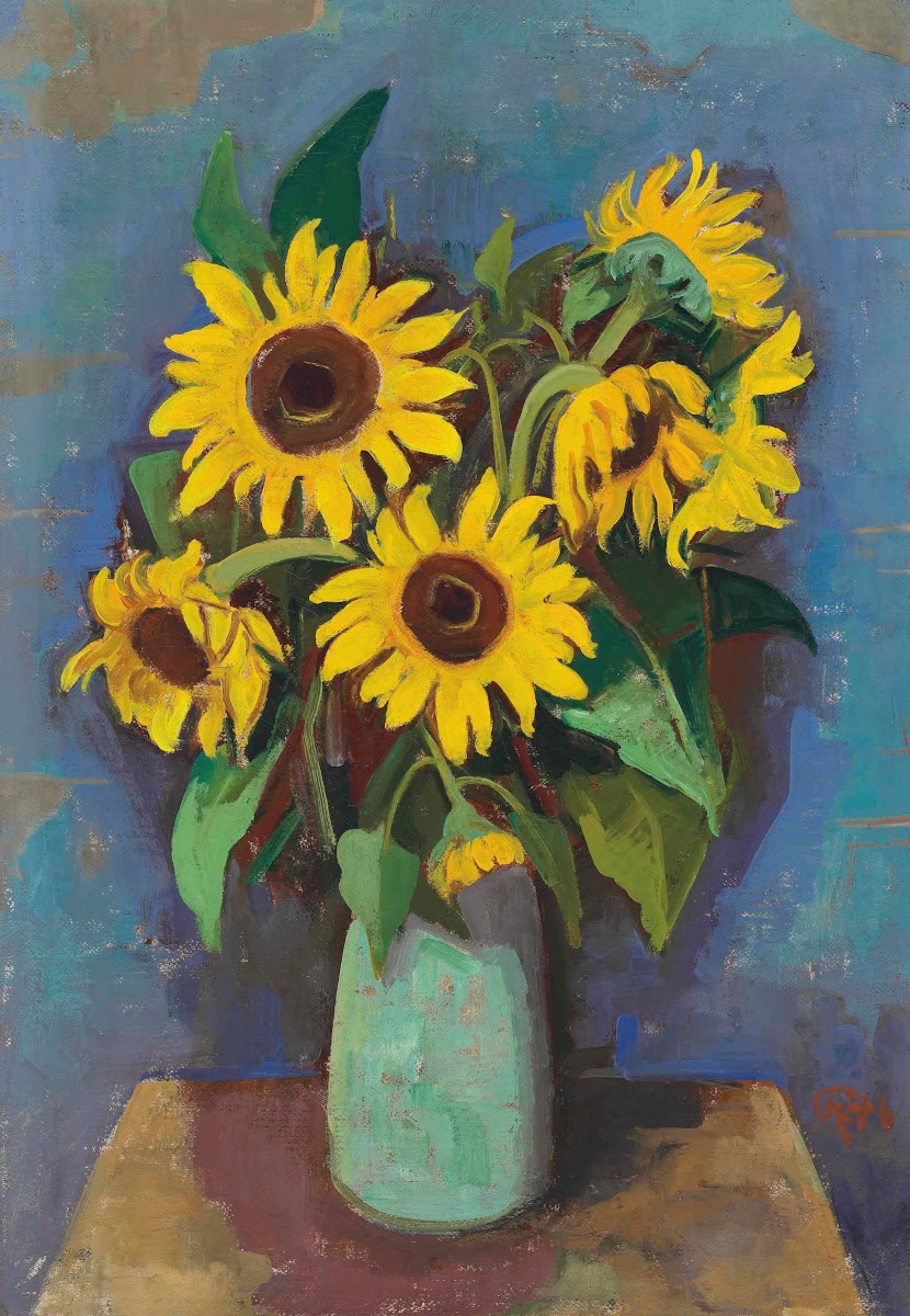 Sonnenblumen in Vase 1946