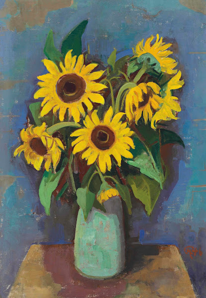 Sonnenblumen in Vase 1946