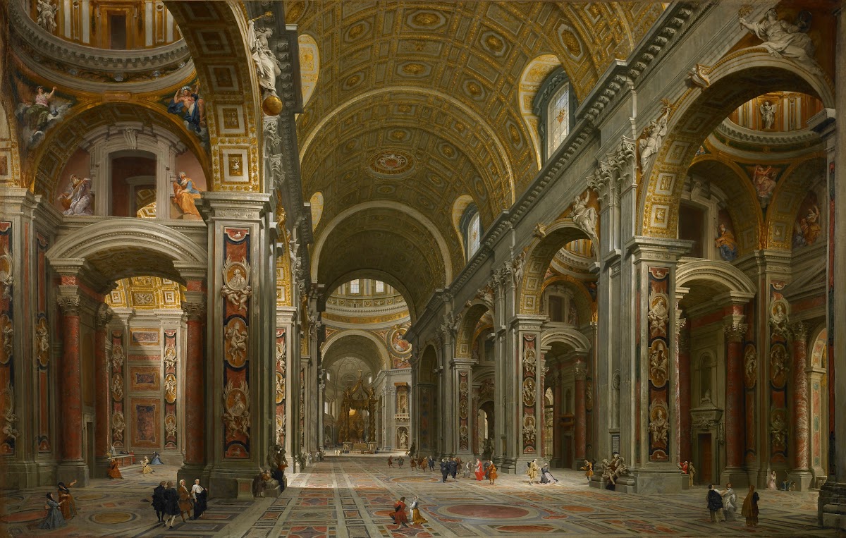 Interior of St Peters Rome 1731