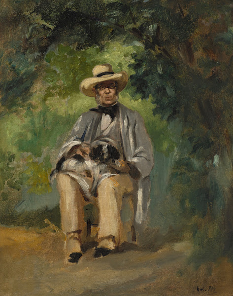 Ambroise Adam dans le jardin à Pressagny 1861