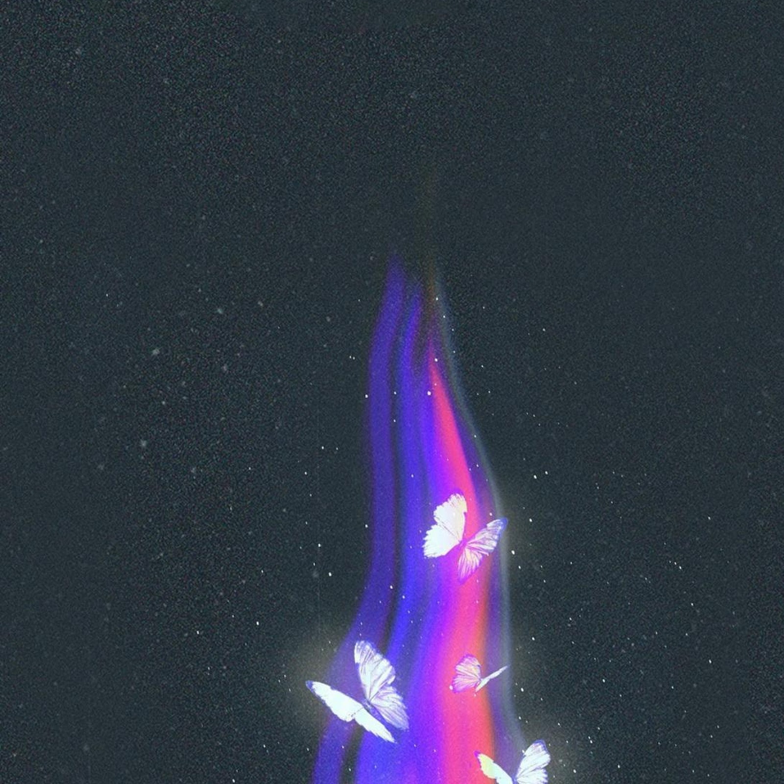 Download Surreal Lighter Flame With Butterflies Full HD iPhone