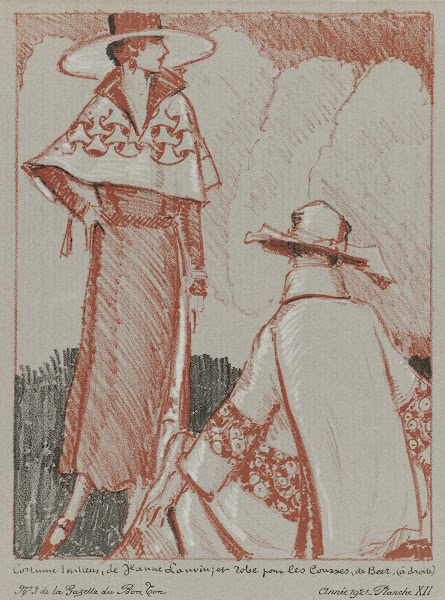 Costume tailleur de Jeanne Lanvin et robe pour les courses de Beer 1921