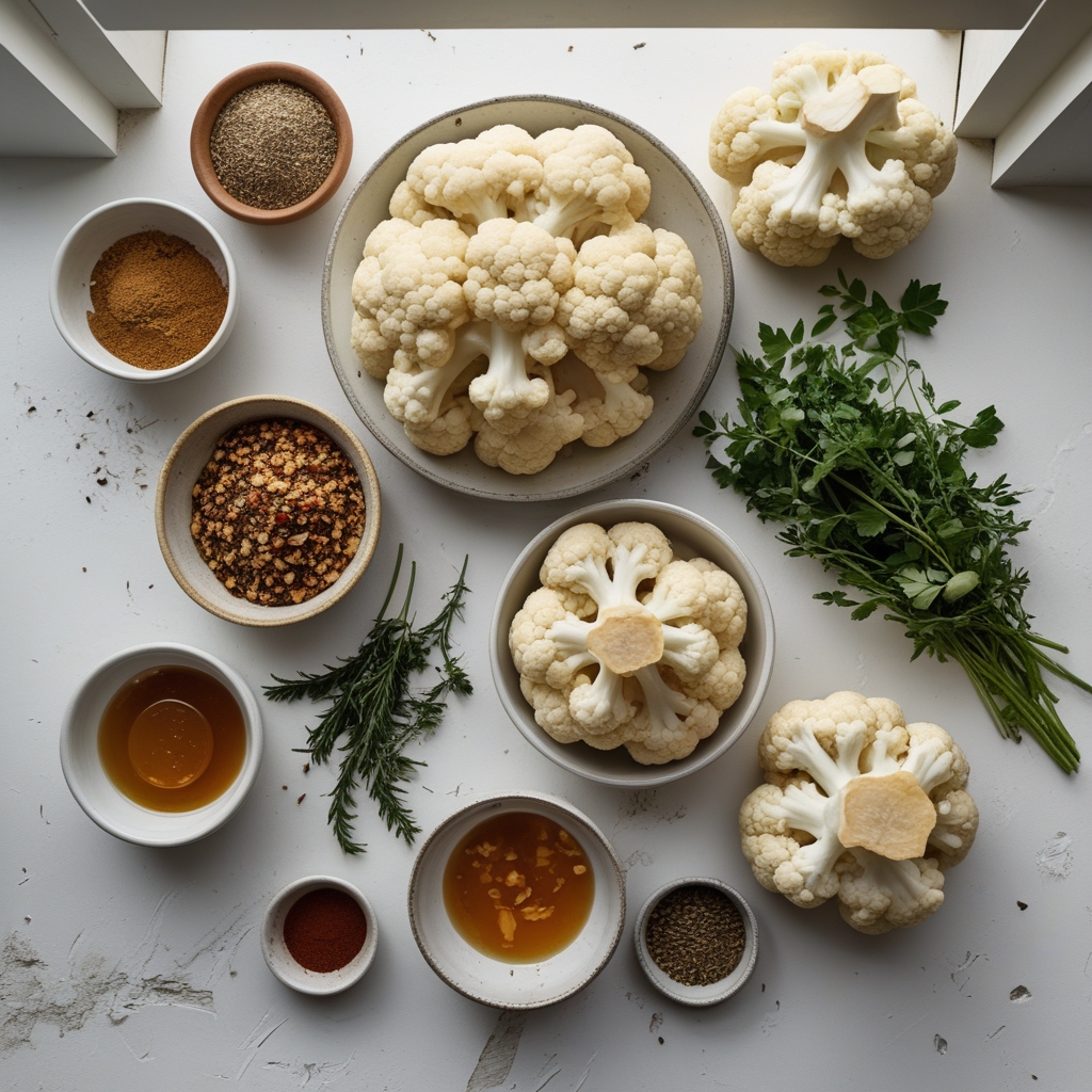 Ingredients for Irresistible Sticky Honey Garlic Cauliflower Recipe - Easy & Family-Friendly
