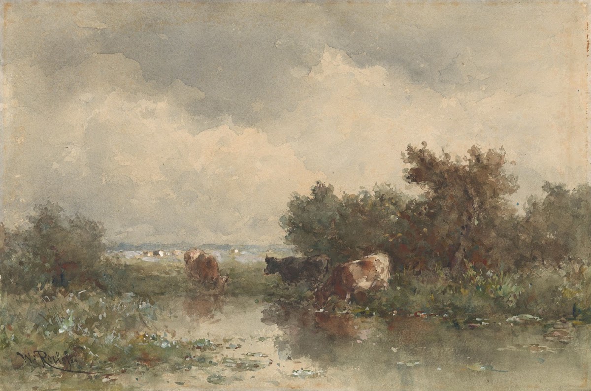 Drie koeien aan een plas 1832   1897