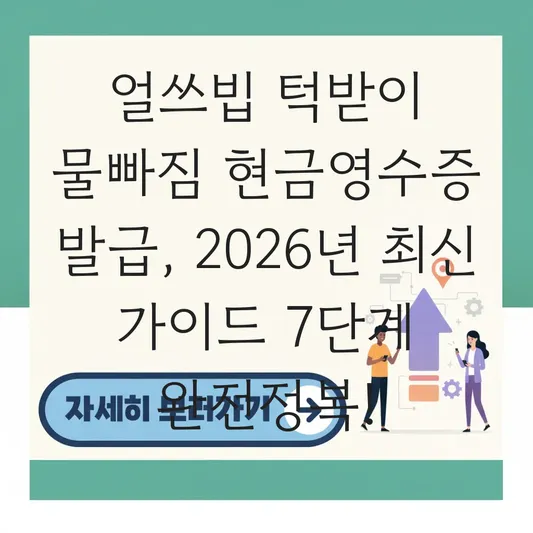 얼쓰빕 턱받이 물빠짐 현금영수증 발급 방법