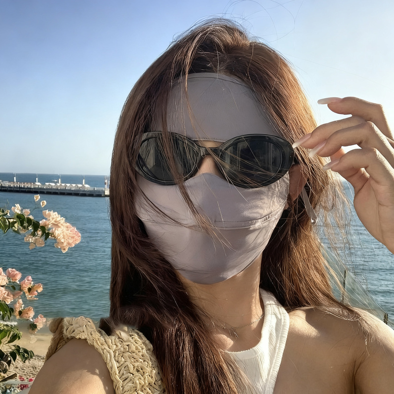 Gesichtsmaske mit UV-Schutz und Windschutz