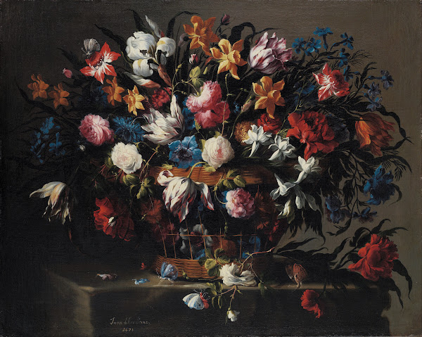 Small Basket of Flowers 1671