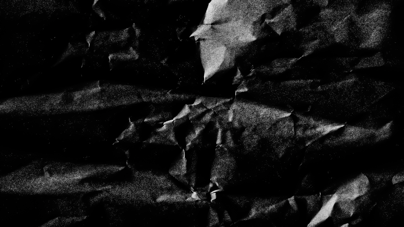 Black Texture, Crumpled Paper, Abstract, Grunge 2K Wallpaper Background (2560x1440)