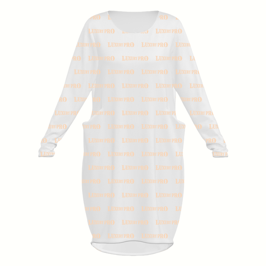 AOP Loose-fitting pocket dress