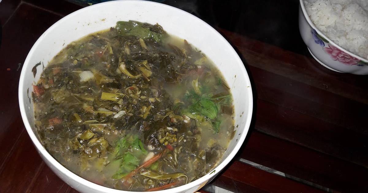 Canh nõn khoai nấu xương