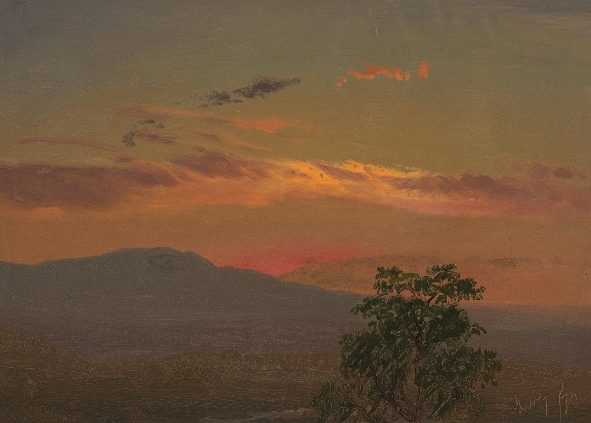 Landscape at sunset Hudson NY 1870
