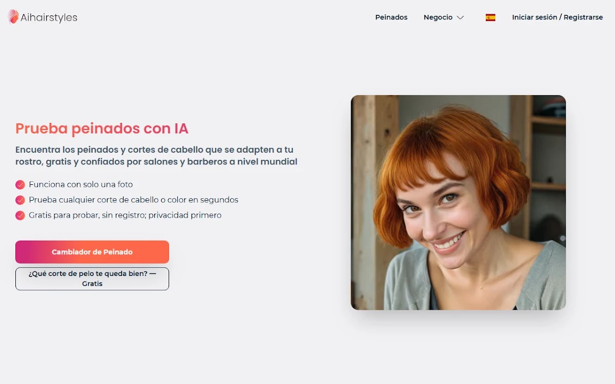 Captura de Aihairstyles.com